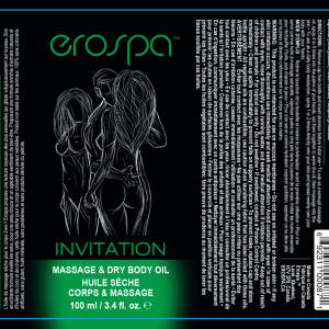 Erospa Invitation - massage and dry body oil label